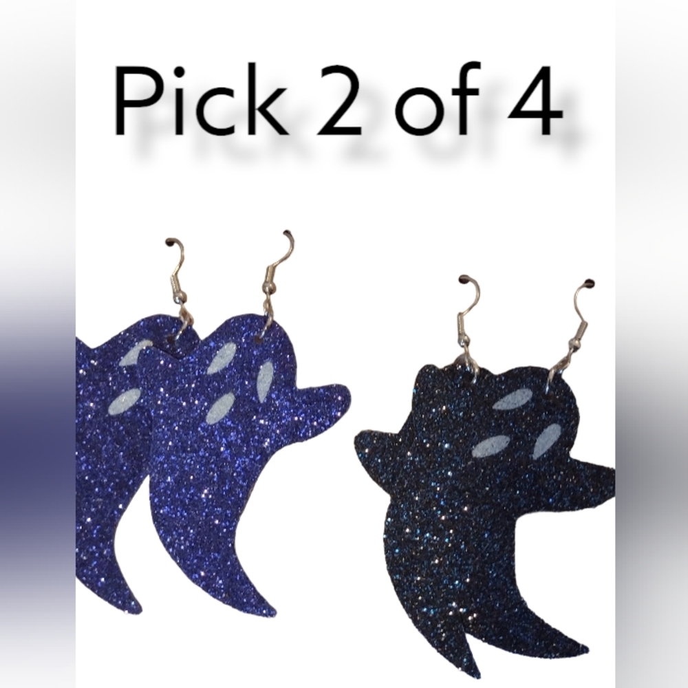 #15 HALLOWEEN Black Spider Earrings Spider Web Dangle Earrings NEW - Picture 9 of 11